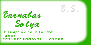 barnabas solya business card