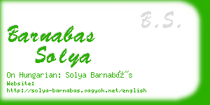barnabas solya business card